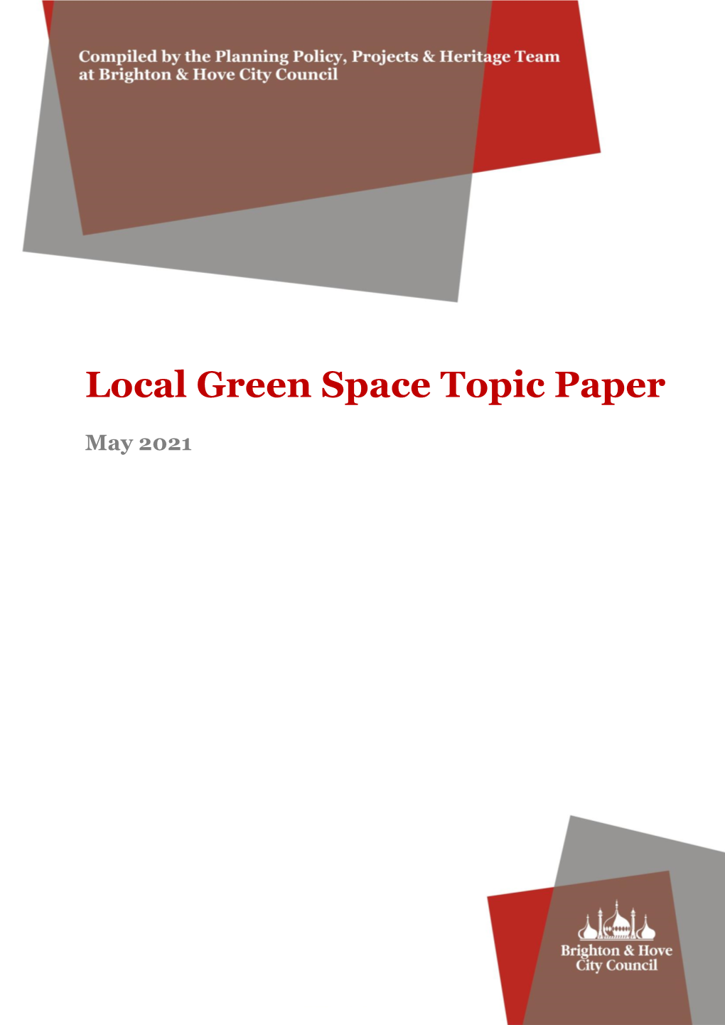 Local Green Space Topic Paper