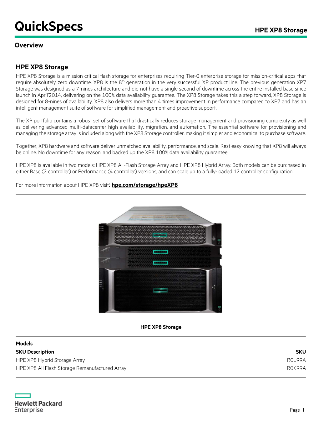 HPE XP8 Storage Family