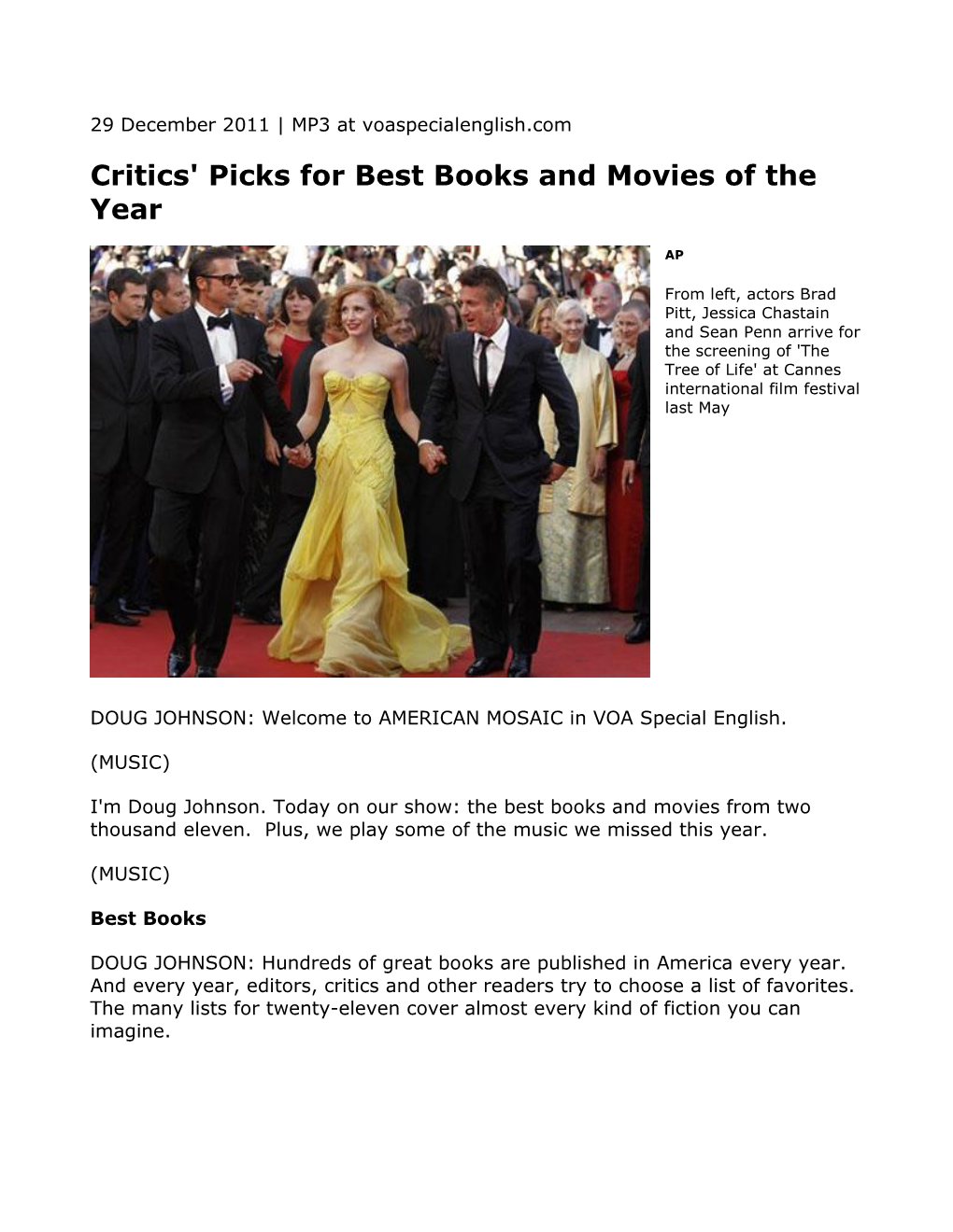 Critics' Picks for Best Books and Movies of the Year