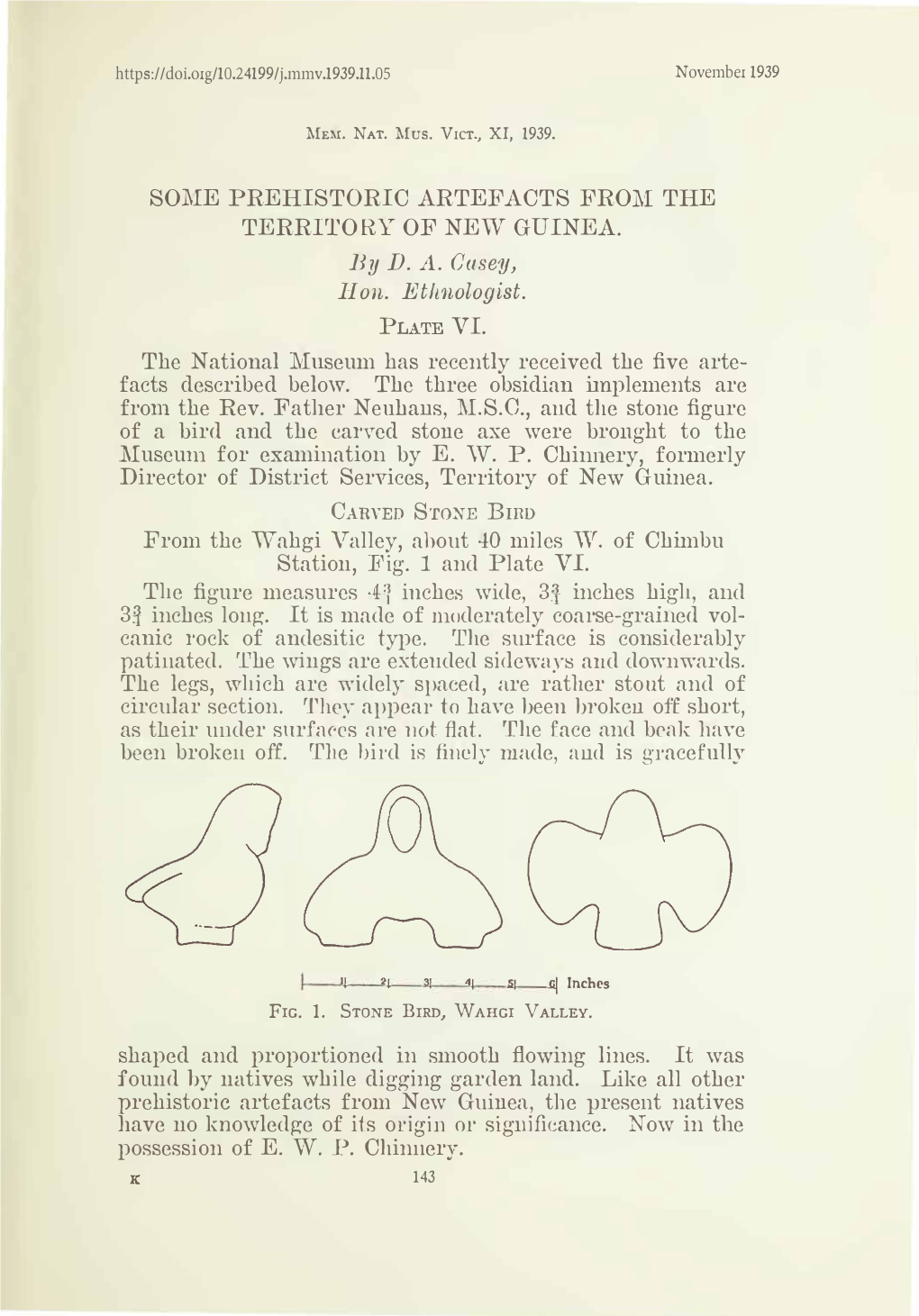 SO:ME PREHISTORIC ARTEFACTS FROM: the Terrrrory of NE,V GUINEA