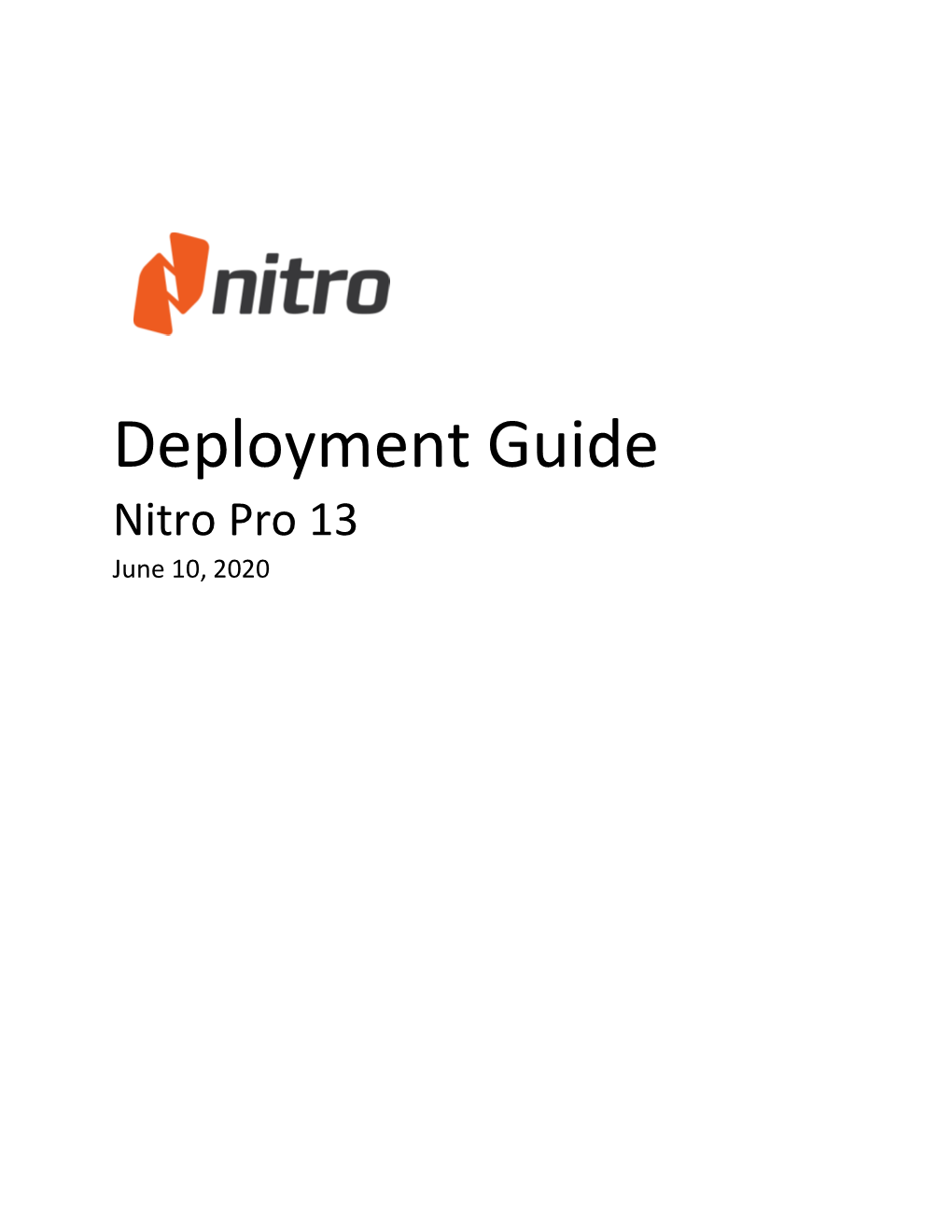 Deployment Guide Nitro Pro 13 June 10, 2020
