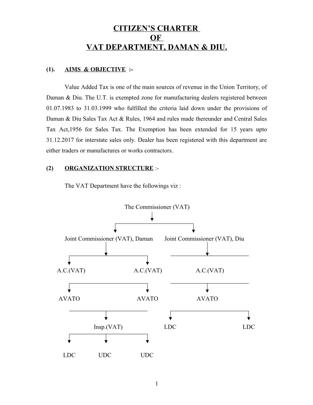 Vat Department, Daman & Diu