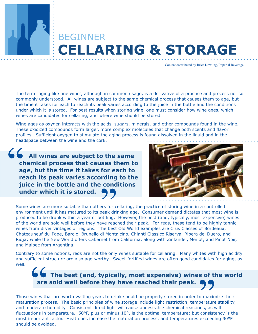 Cellaring & Storage