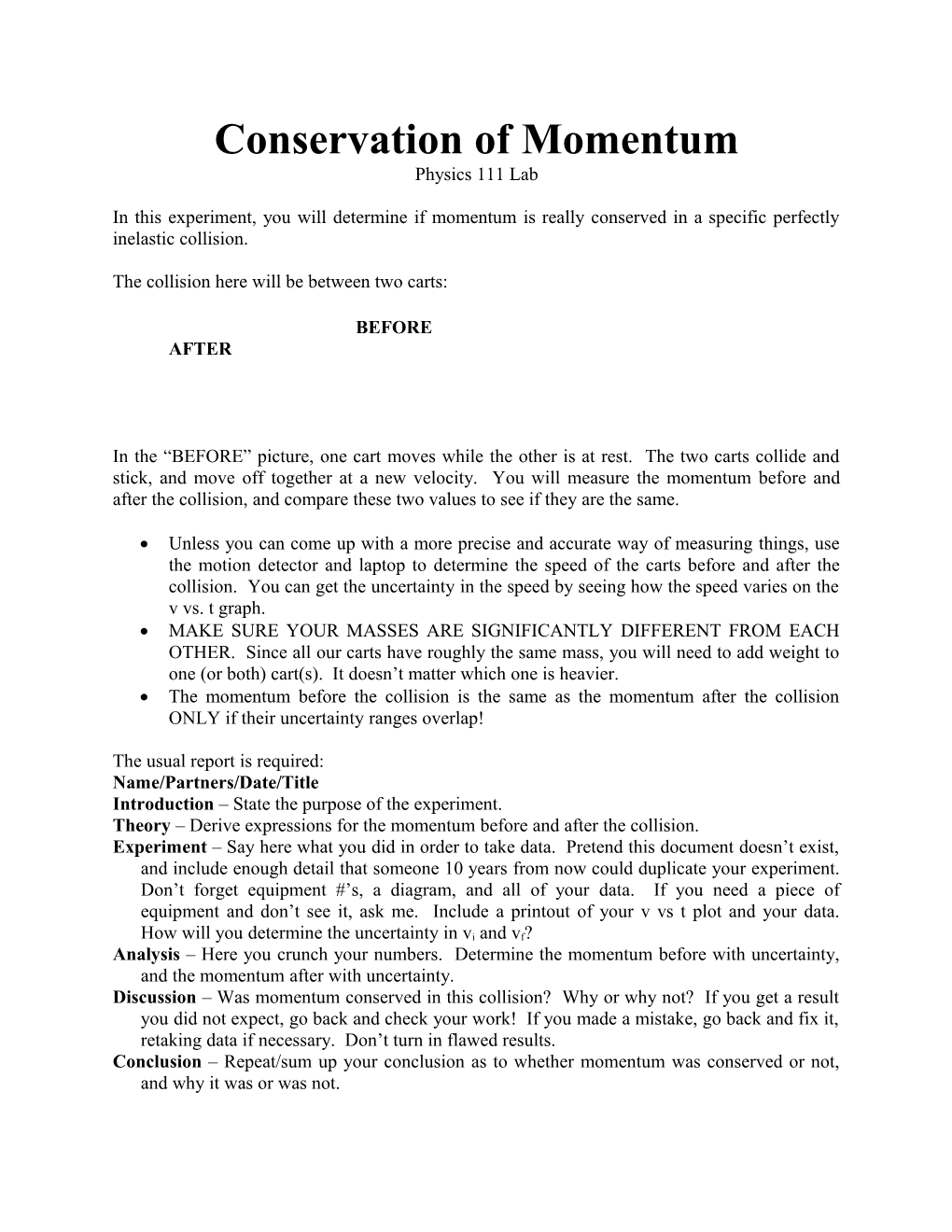 Conservation of Momentum s1