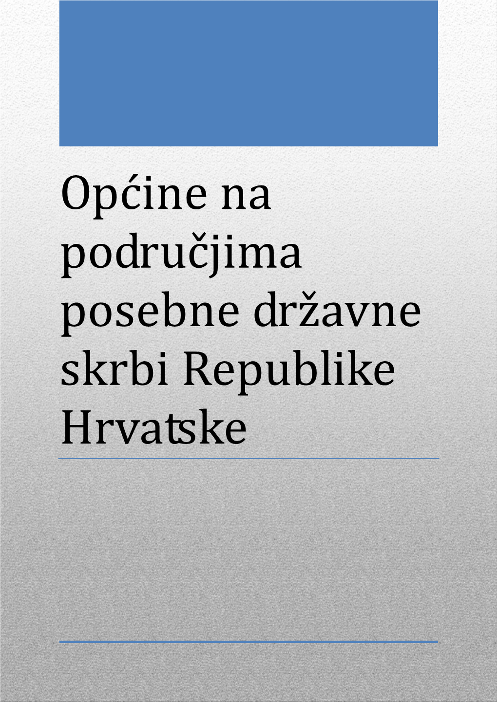 Općine Na Područjima Posebne Državne Skrbi Republike Hrvatske