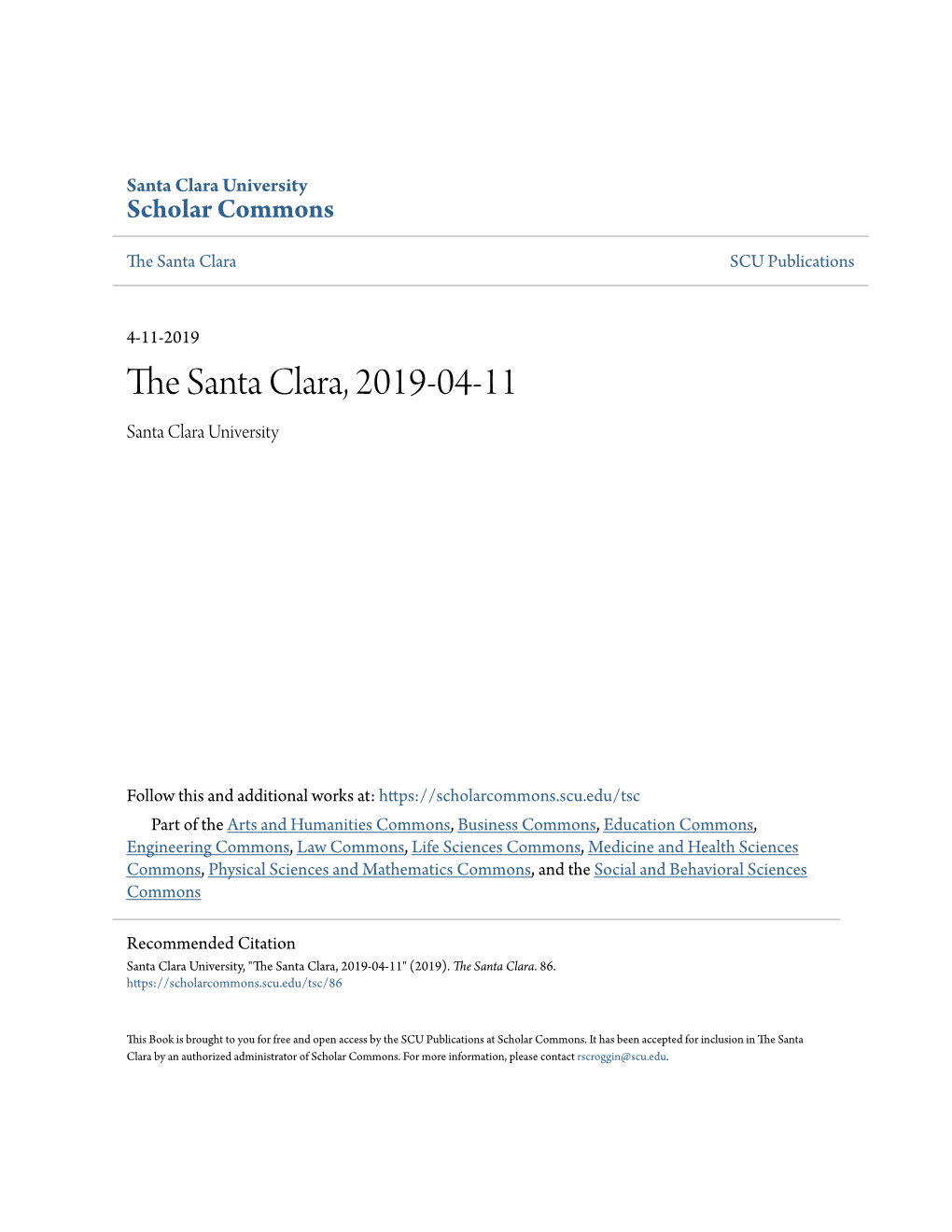 The Santa Clara, 2019-04-11