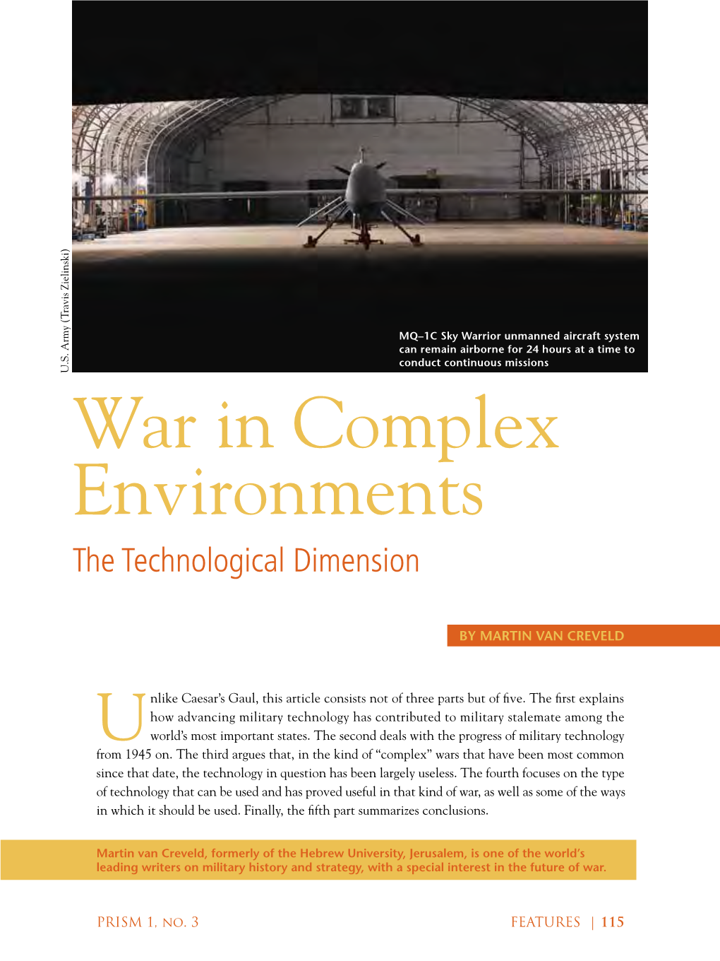 War in Complex Environments: the Technological Dimension