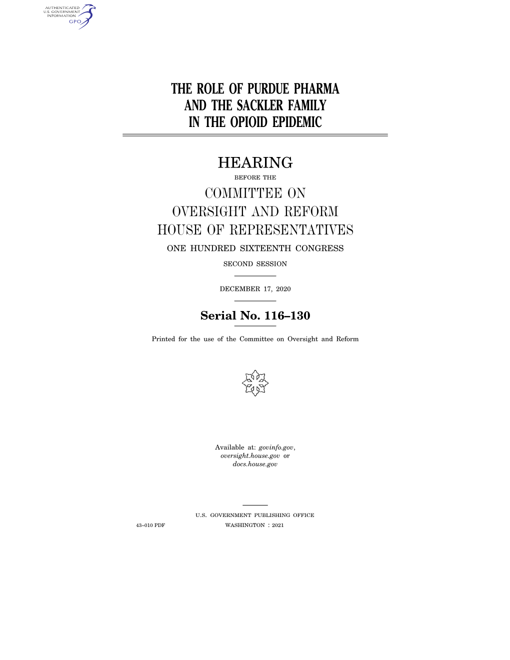 The Role of Purdue Pharma and the Sackler Family in the Opioid Epidemic