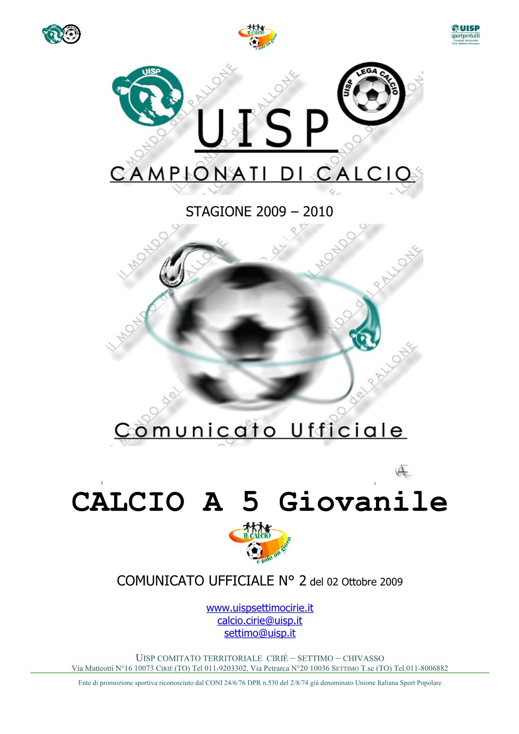 CALCIO a 5 Giovanile