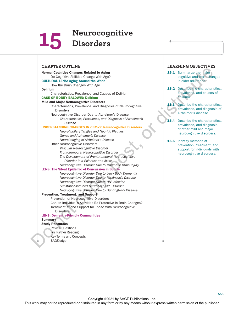 Chapter 15. Neurocognitive Disorders