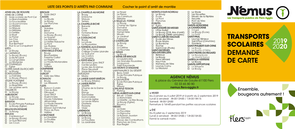 Demande De Carte Transports Scolaires