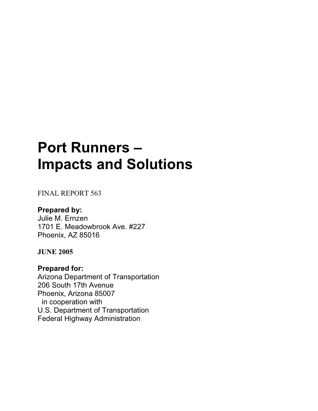 SPR-563: Port Runners