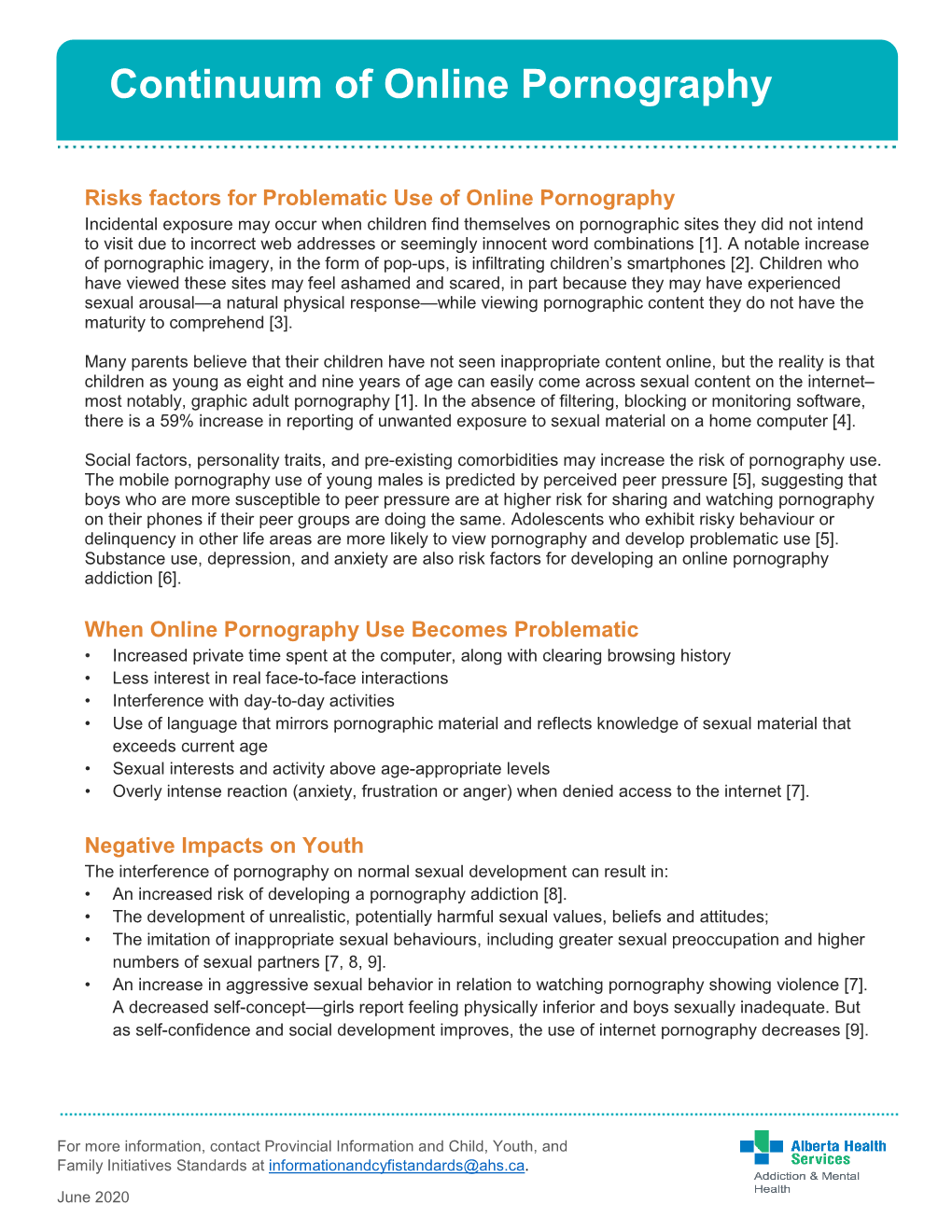 Continuum of Online Pornography