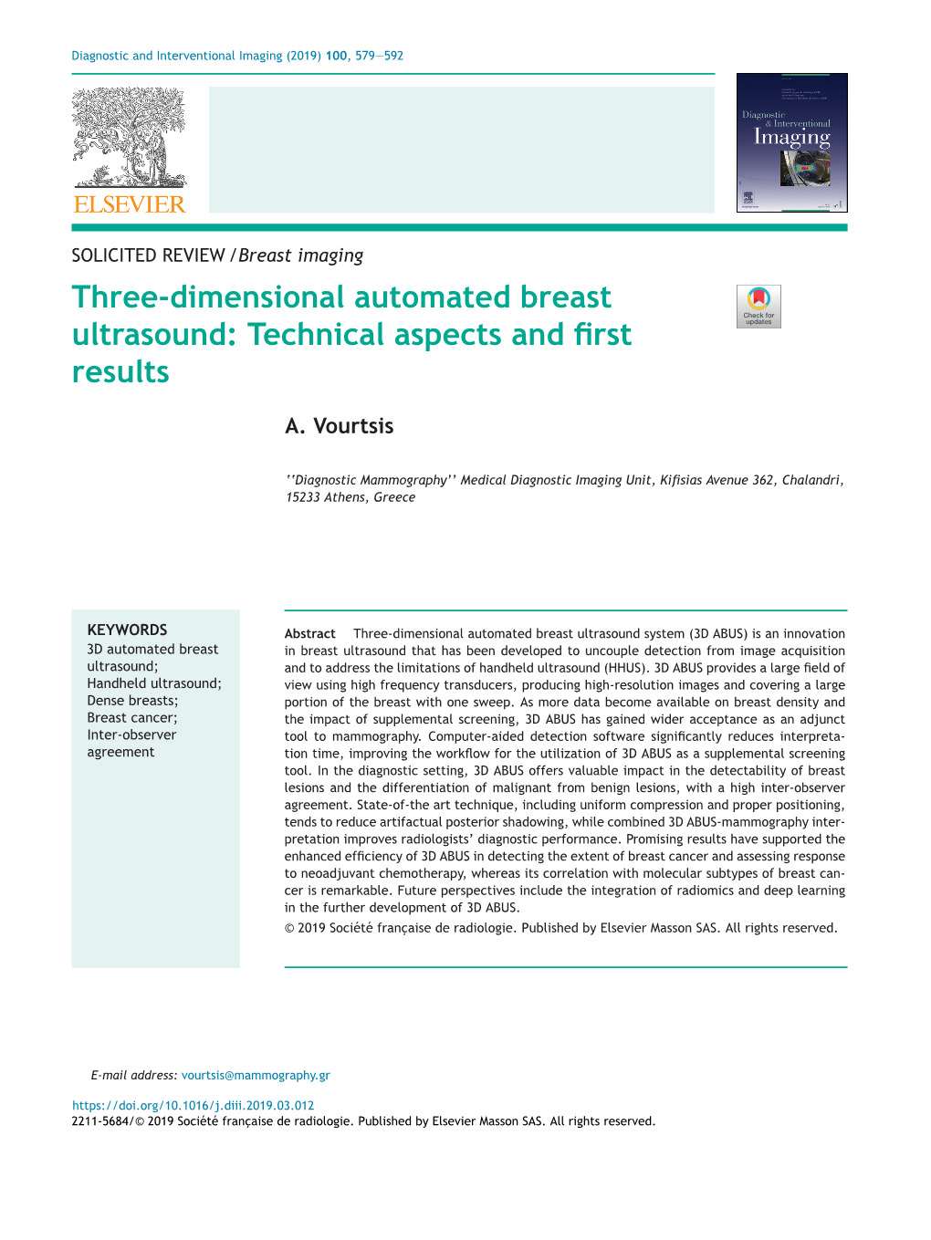 Three-Dimensional Automated Breast Ultrasound: Technical Aspects And