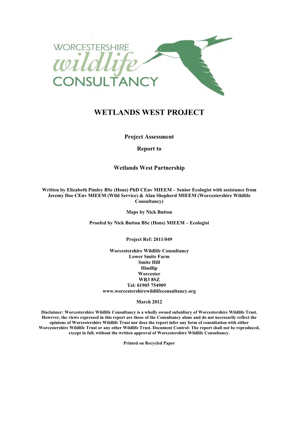 Wetlands West Partnership