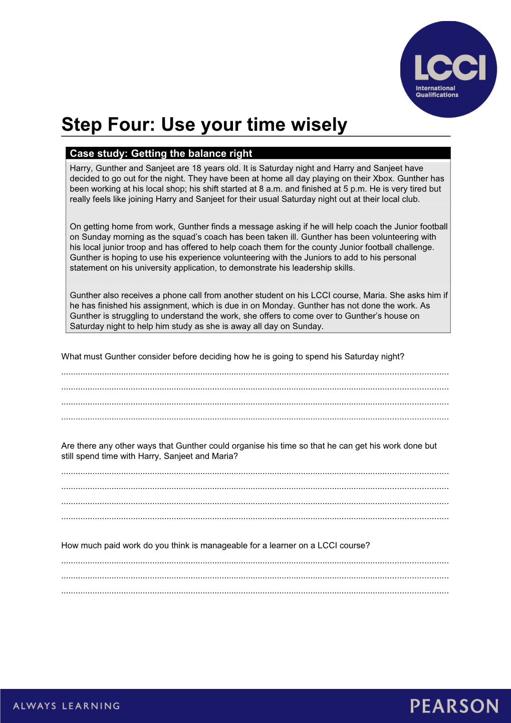 5. Using Your Time Wisely