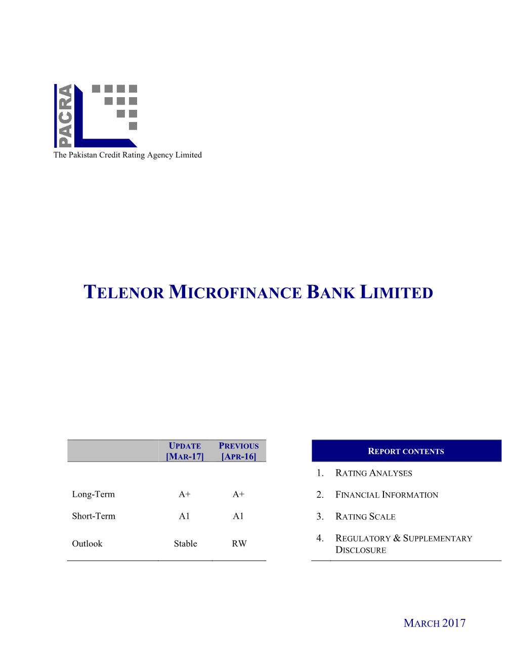 Telenor Microfinance Bank Limited Reflect Strong Business