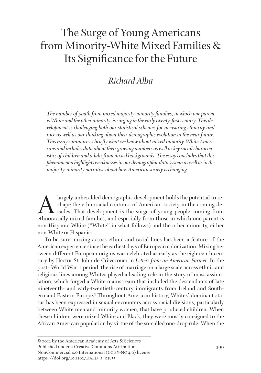 The Surge of Young Americans from Minority-White Mixed Families & Its