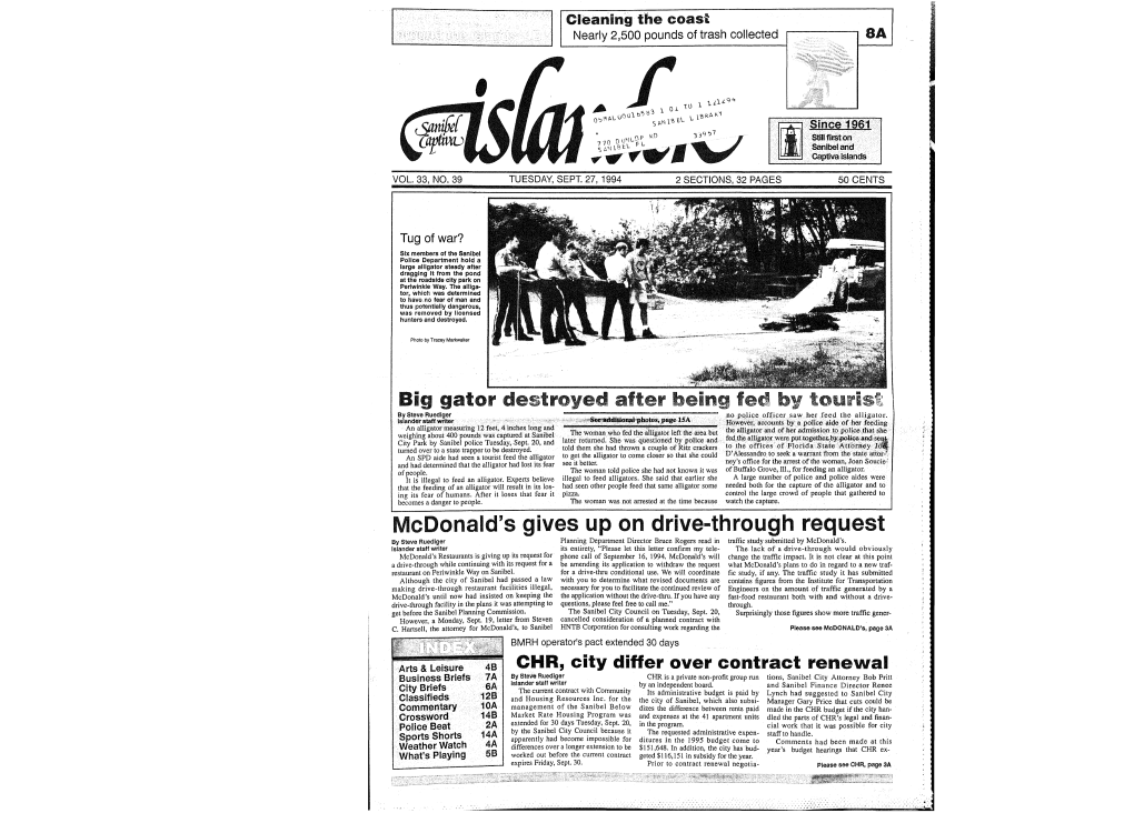 Mcdonald's Gives up on Drive-Through Request by Steve Ruediger Planning Department Director Bruce Rogers Read in Traffic Study Submitted by Mcdonald's