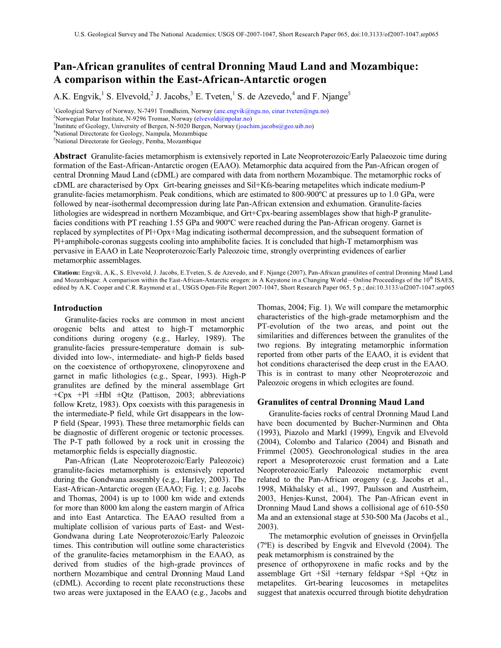 USGS Open-File Report 2007-1047, Short Research Paper 065, 5 P.; Doi:10.3133/Of2007-1047.Srp065