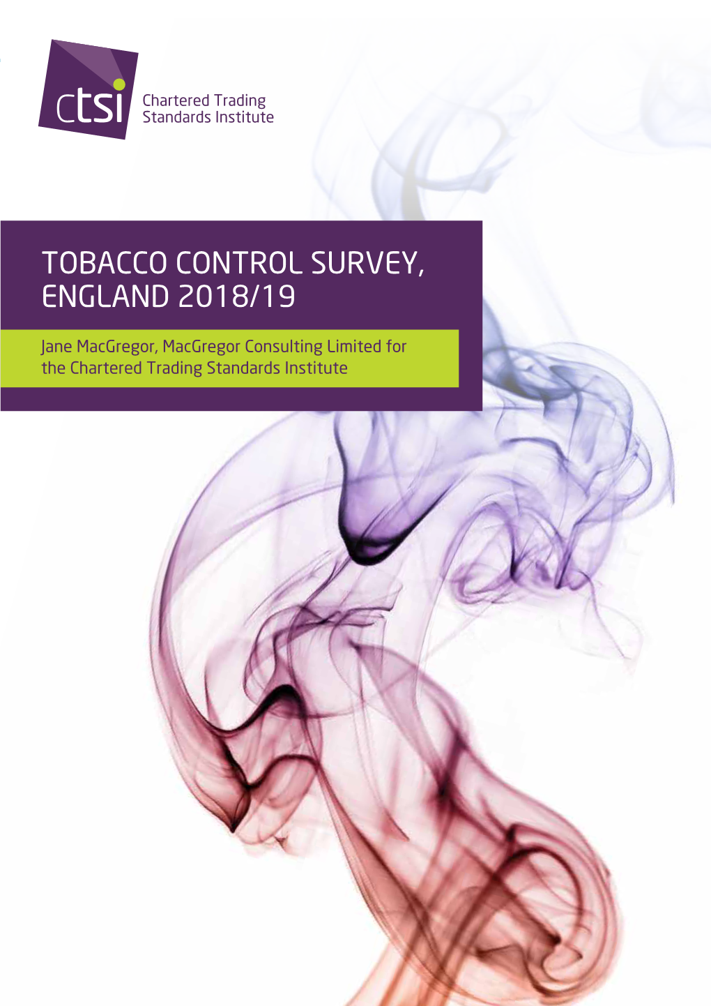 Tobacco Control Survey, England 2018/19