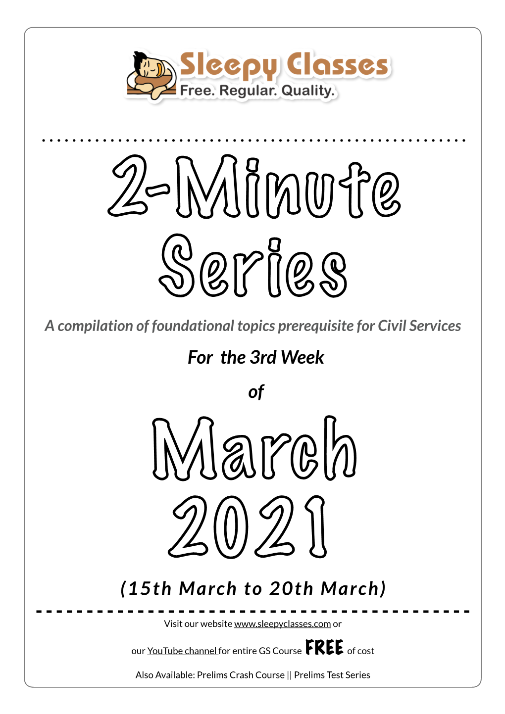 2 Min Series March 2021 Week 3