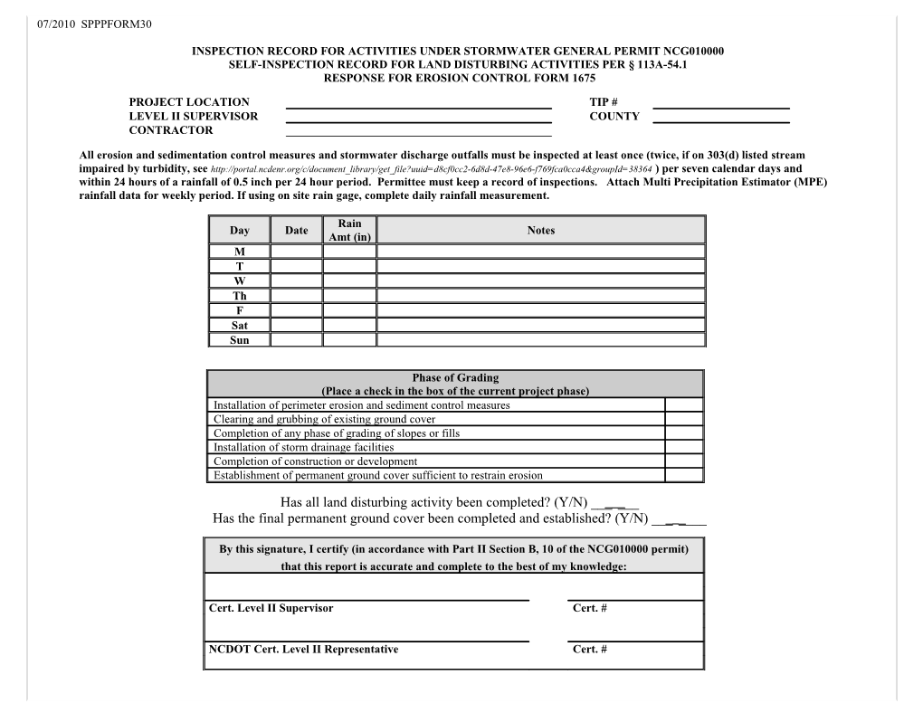 Npdes Stormwater Discharge Permit