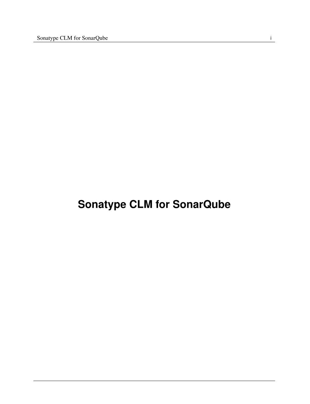 Sonatype CLM for Sonarqube I