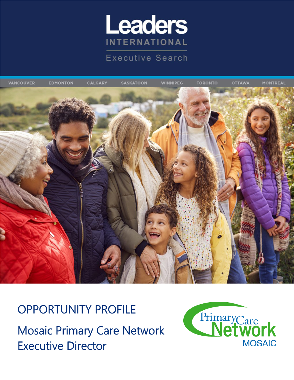 OPPORTUNITY PROFILE Mosaic Primary Care Network Executive Director