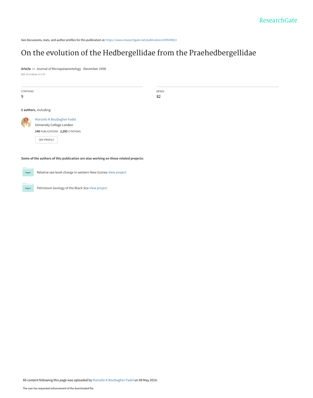 On the Evolution of the Hedbergellidae from the Praehedbergellidae