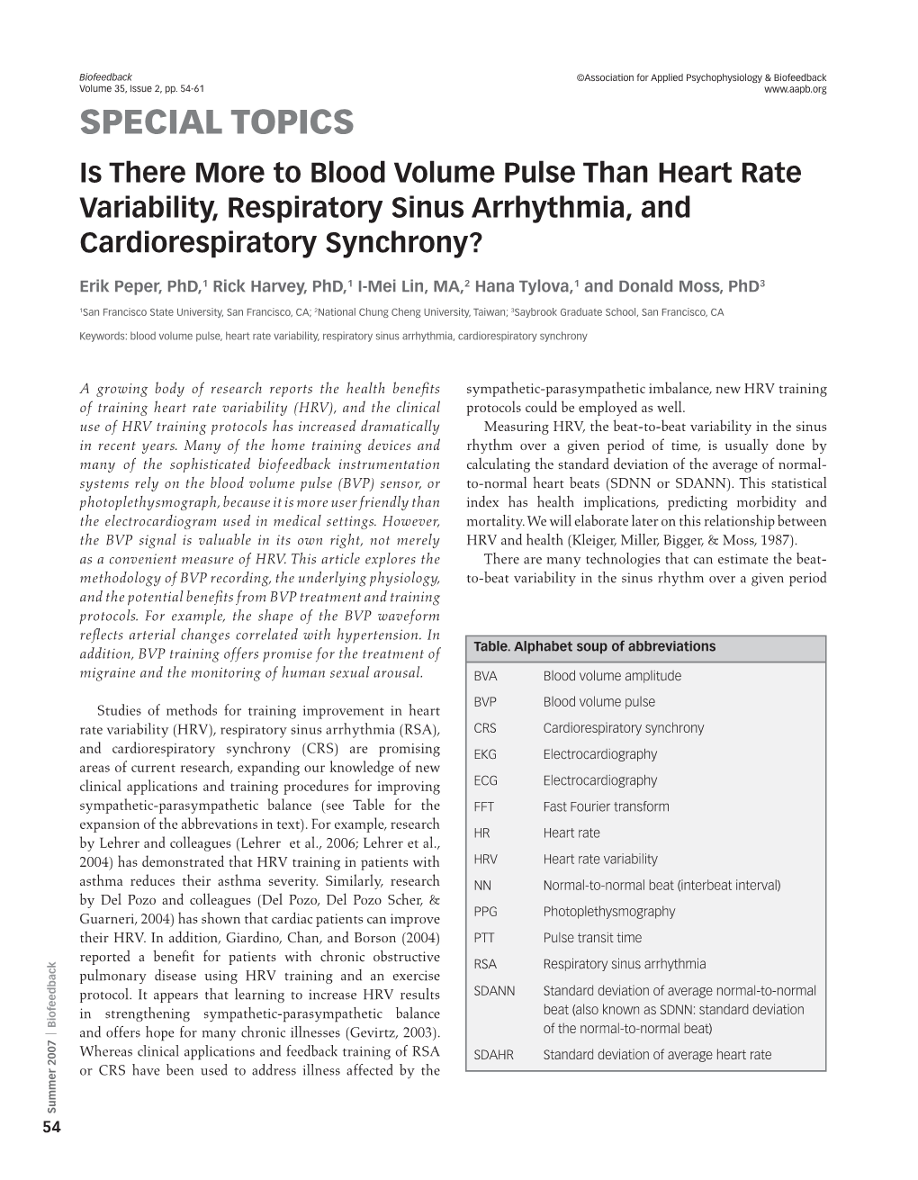 Is There More to Blood Volume Pulse Than Heart Rate Variability