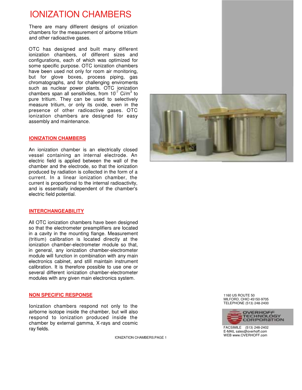 Ionization Chambers