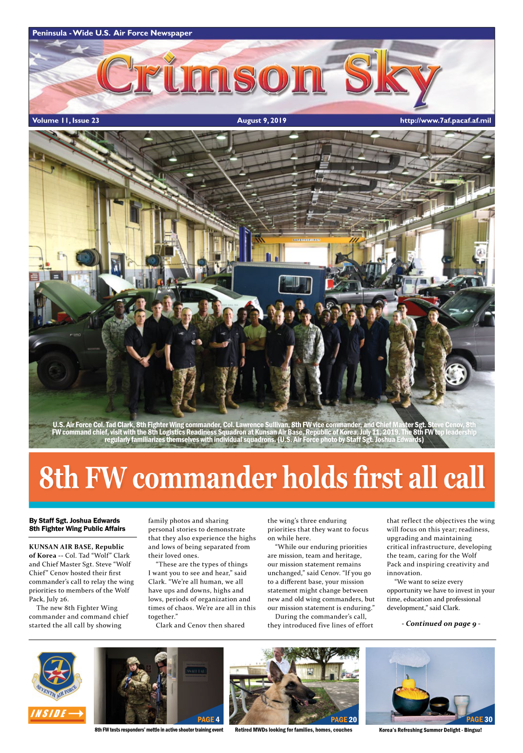 8Th FW Commander Holds First All Call