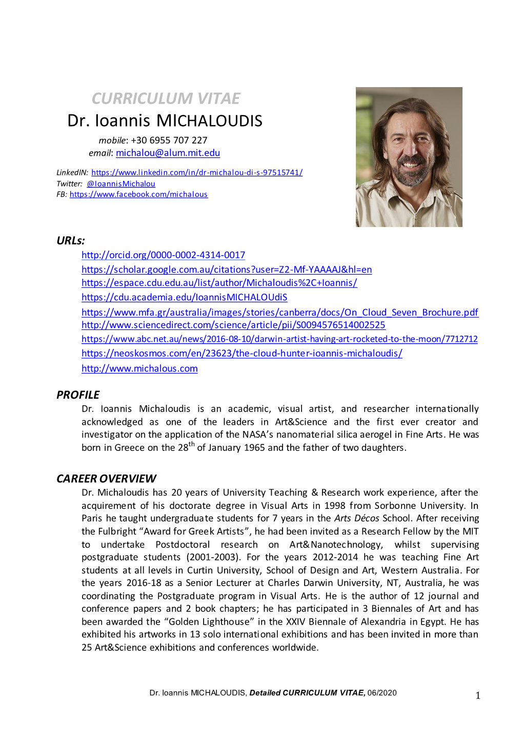 Dr. Ioannis MICHALOUDIS