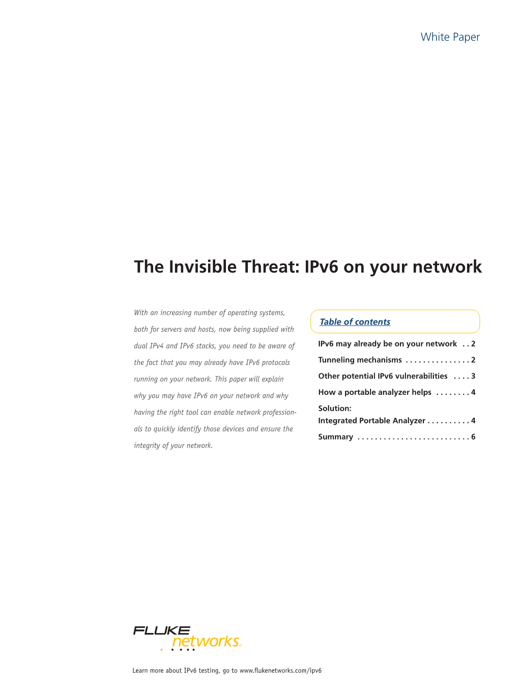 Ipv6 on Your Network