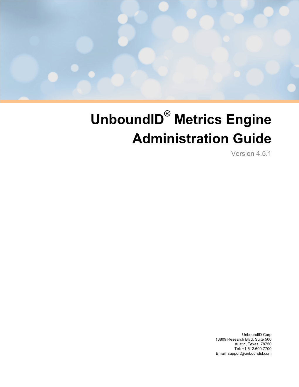 Unboundid Metrics Engine Administration Guide