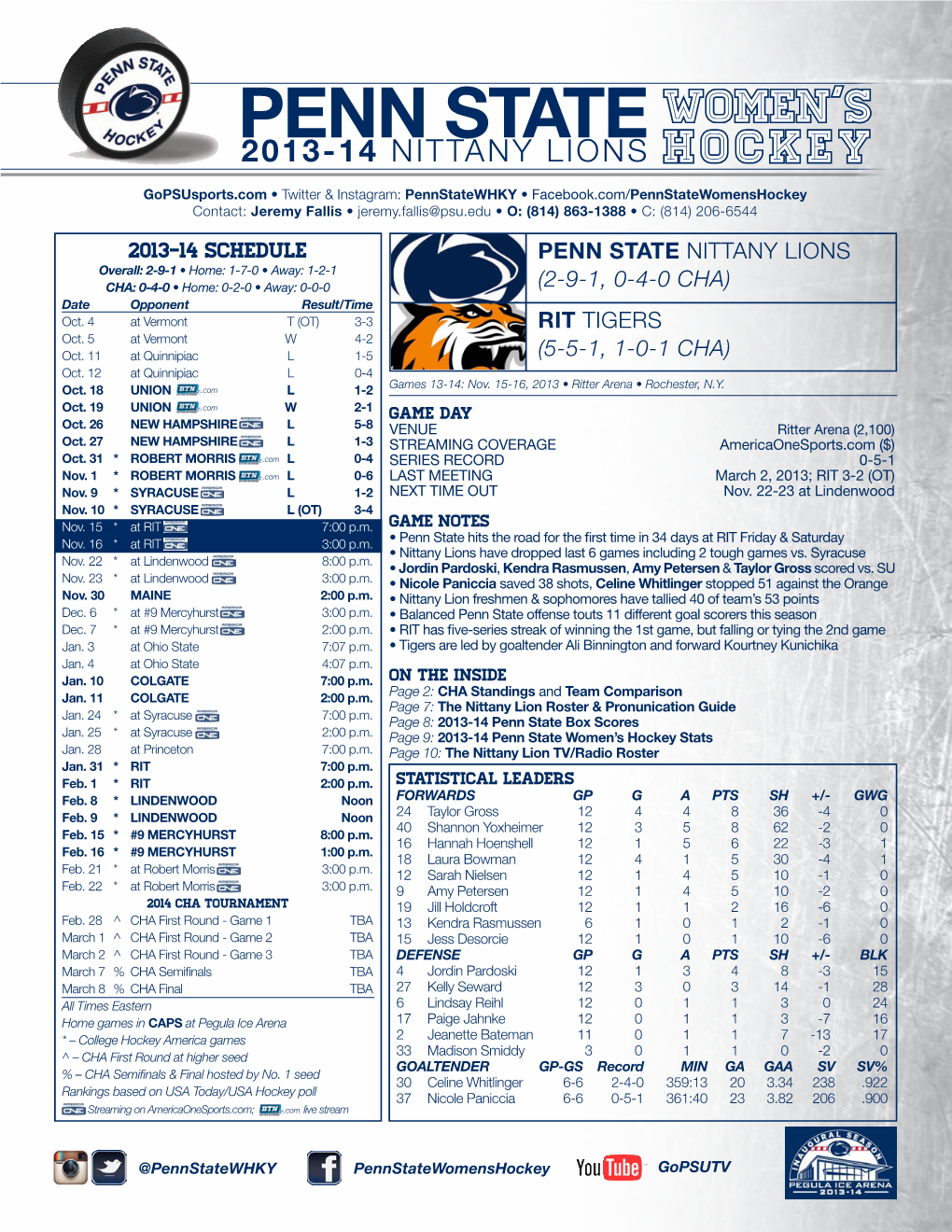 Penn State Game Notes