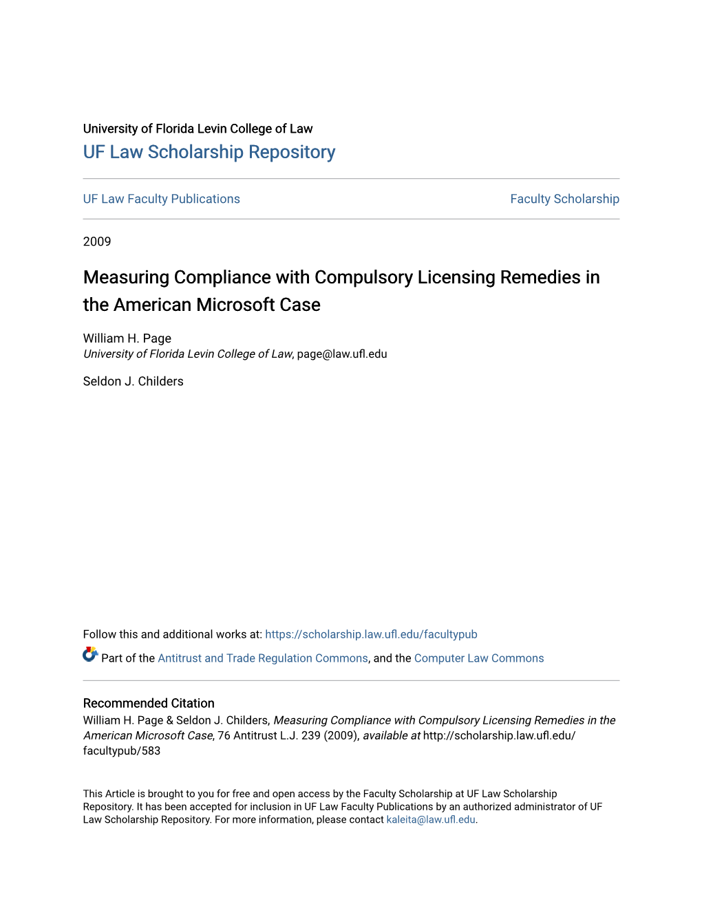 Measuring Compliance with Compulsory Licensing Remedies in the American Microsoft Case