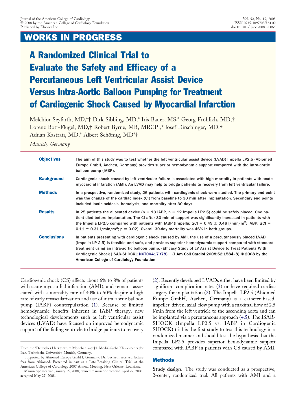 A Randomized Clinical Trial to Evaluate the Safety and Efficacy Of