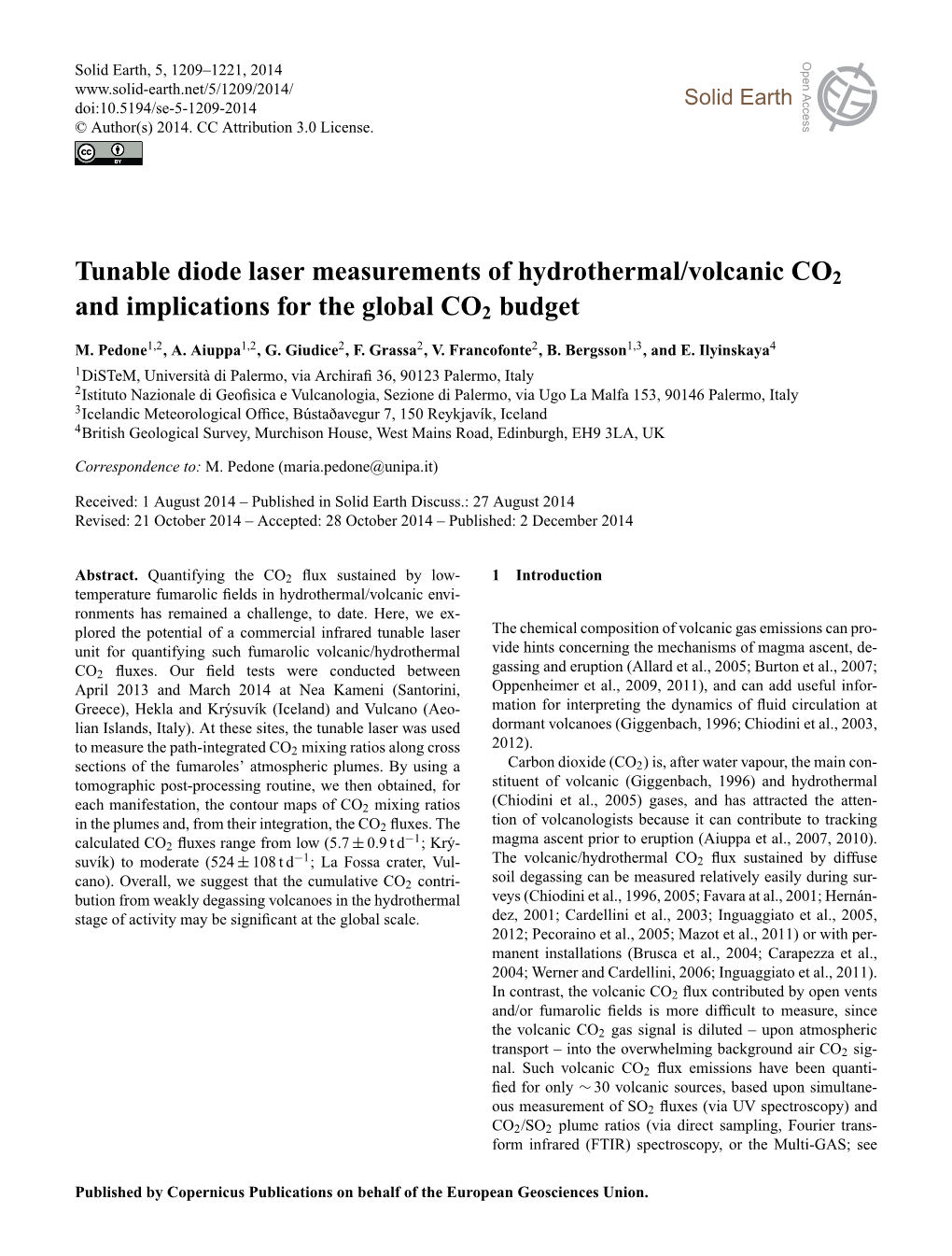 Tunable Diode Laser Measurements of Hydrothermal/Volcanic CO2 and Implications for the Global CO2 Budget