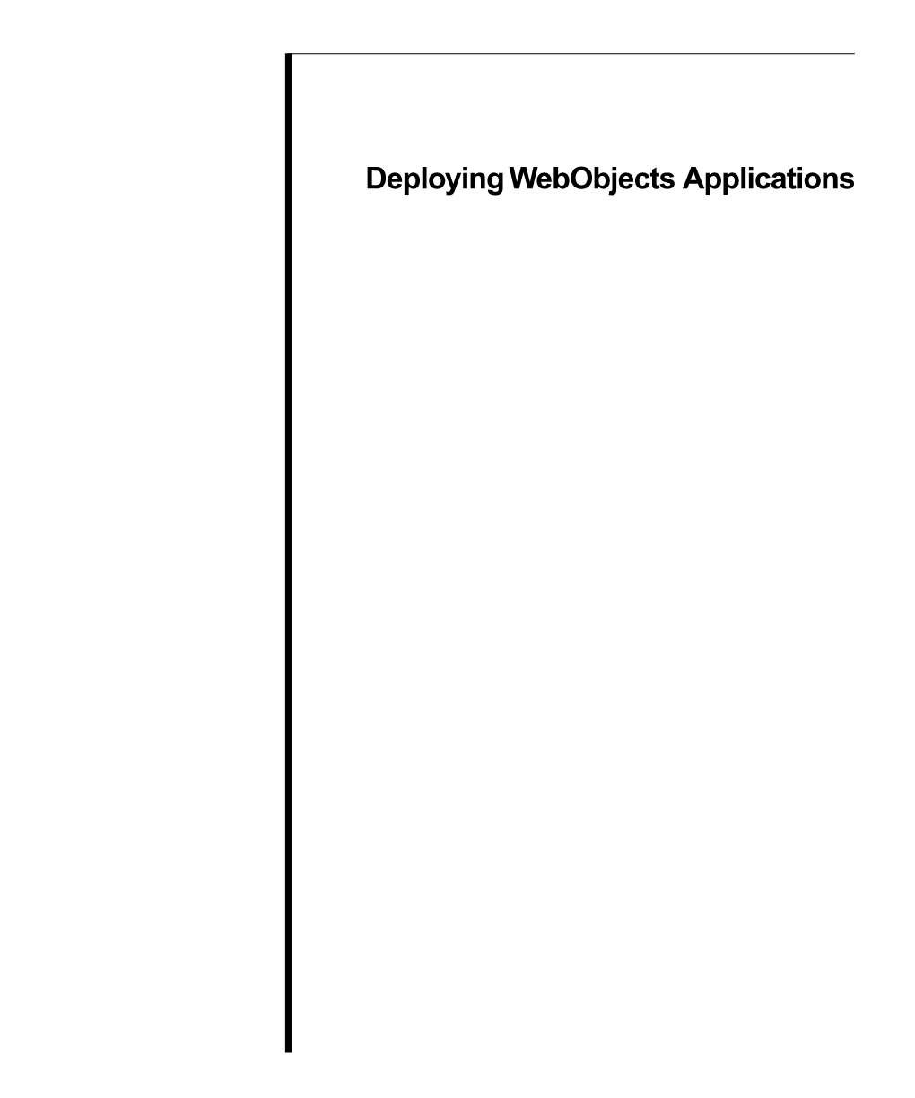 Deploying Webobjects Applications