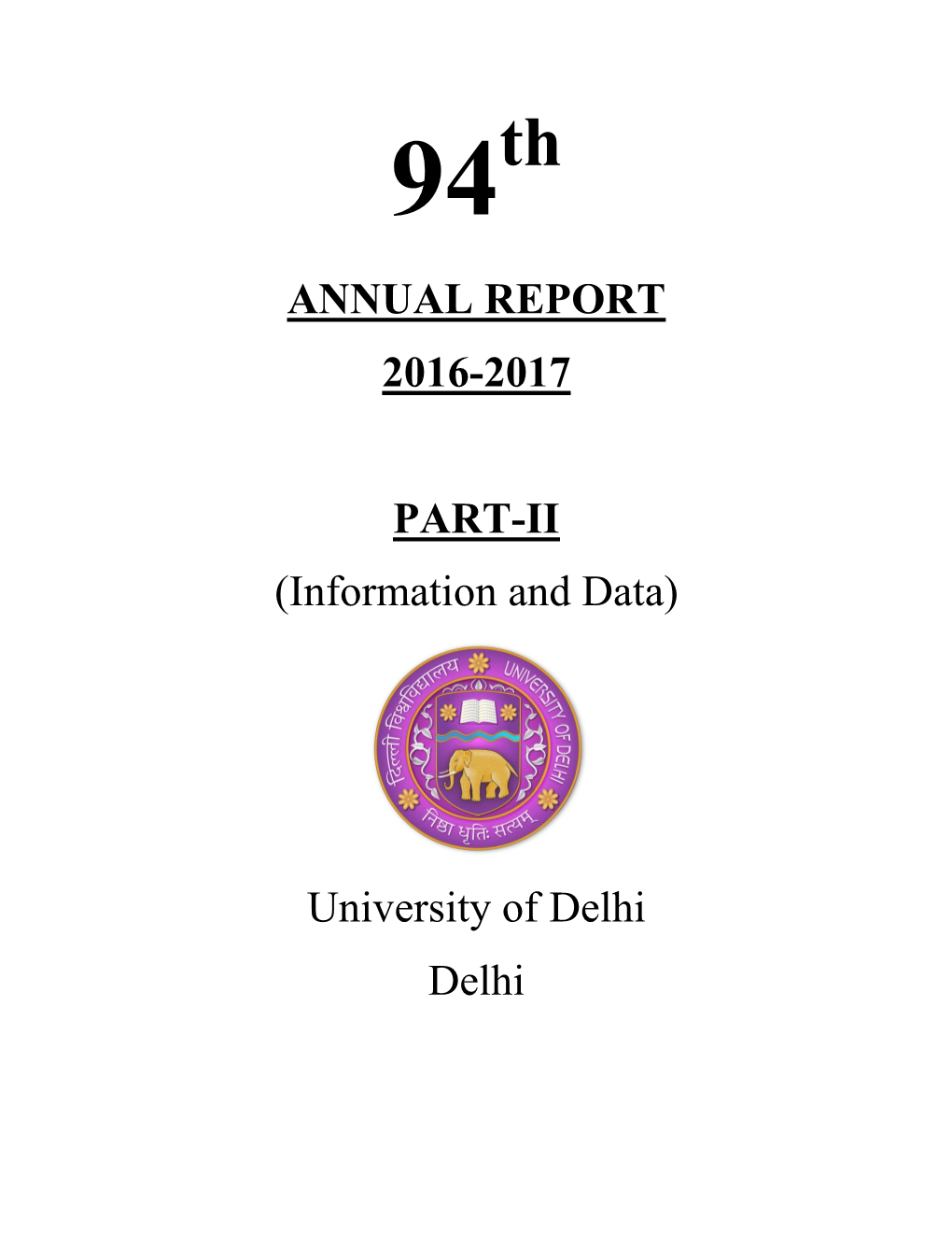 ANNUAL REPORT 2016-2017 PART-II (Information and Data)