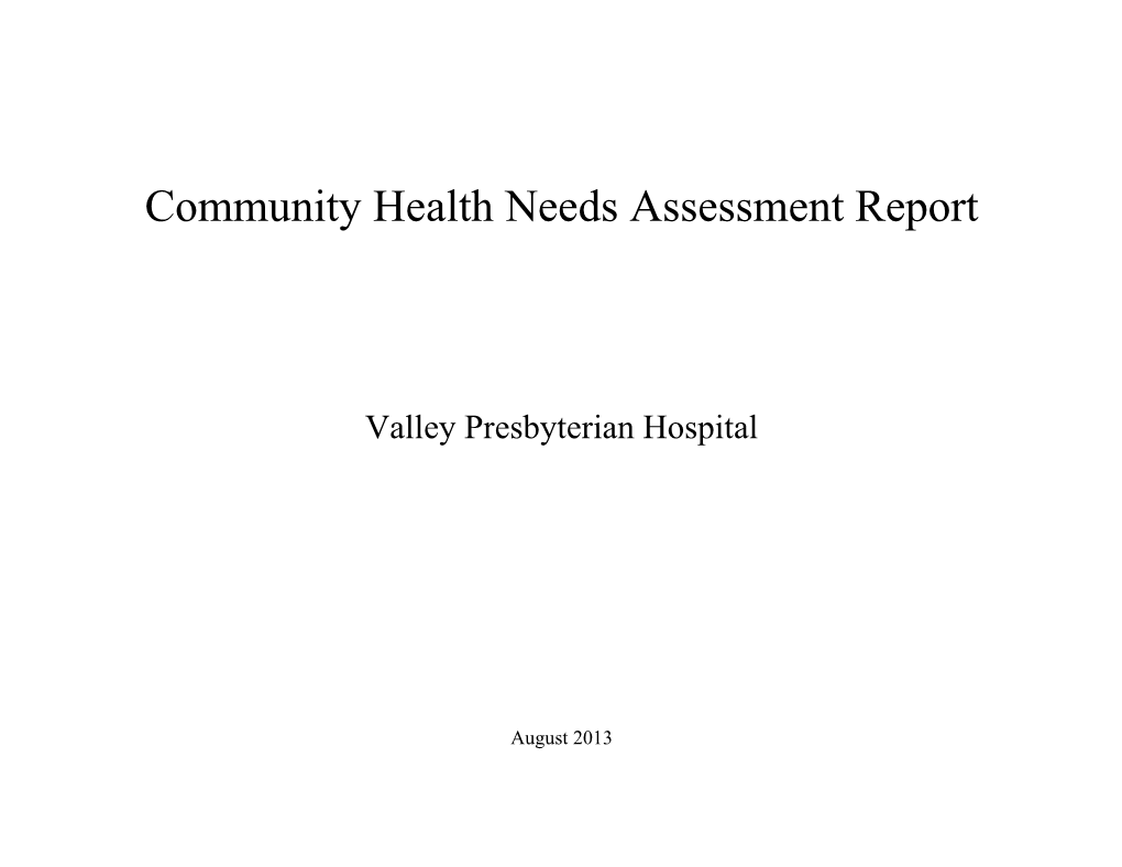 Community Health Needs Assessment Report