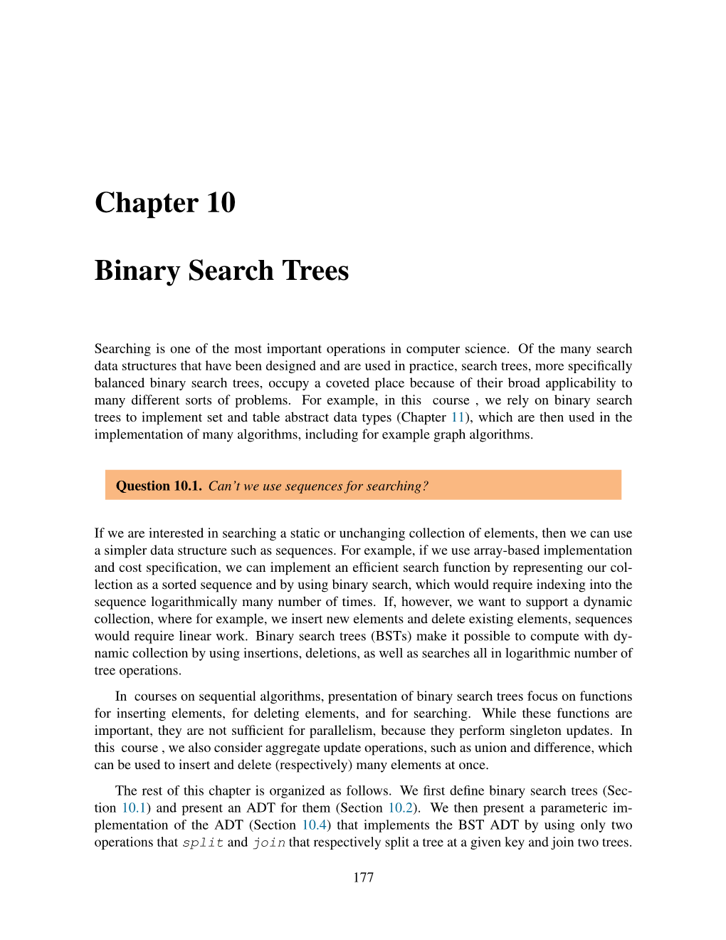 Chapter 10 Binary Search Trees
