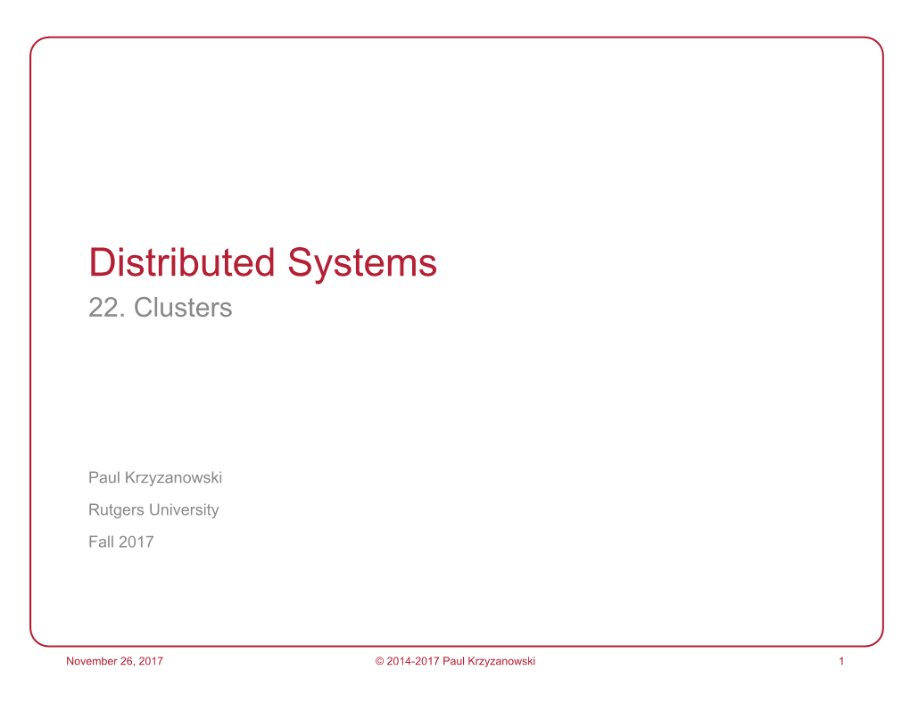 Cluster Configuration System