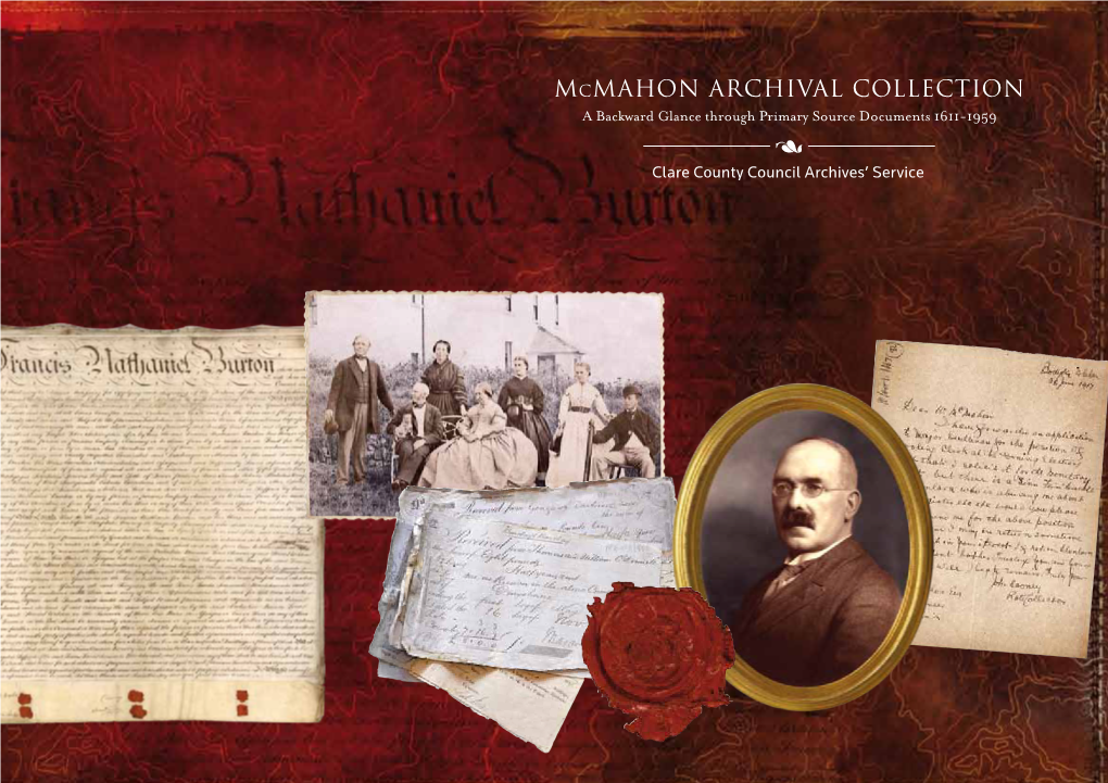 Mcmahon Archival Collection a Backward Glance Through Primary Source Documents 1611-1959