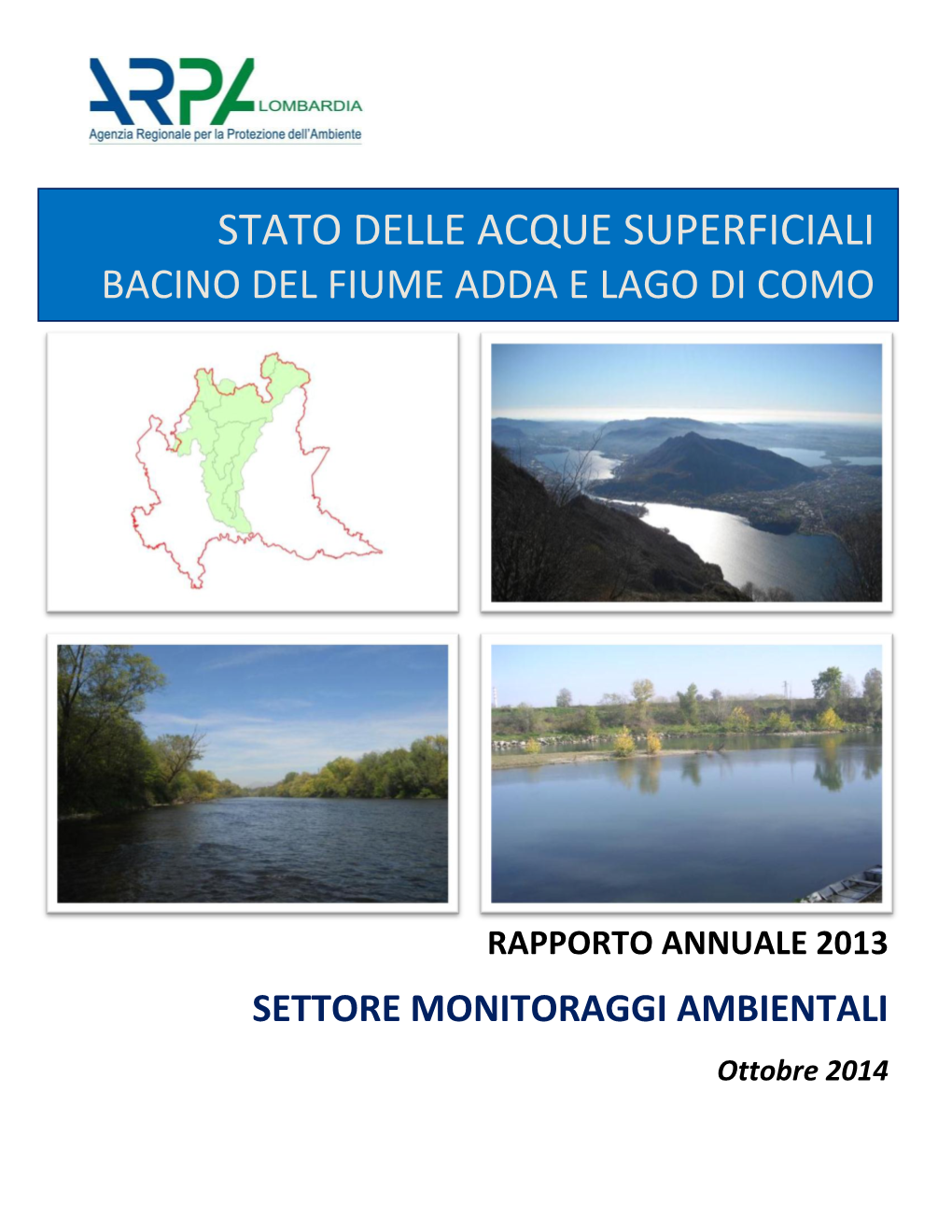 Stato Delle Acque Superficiali Bacino Del Fiume Adda E Lago Di Como 2013
