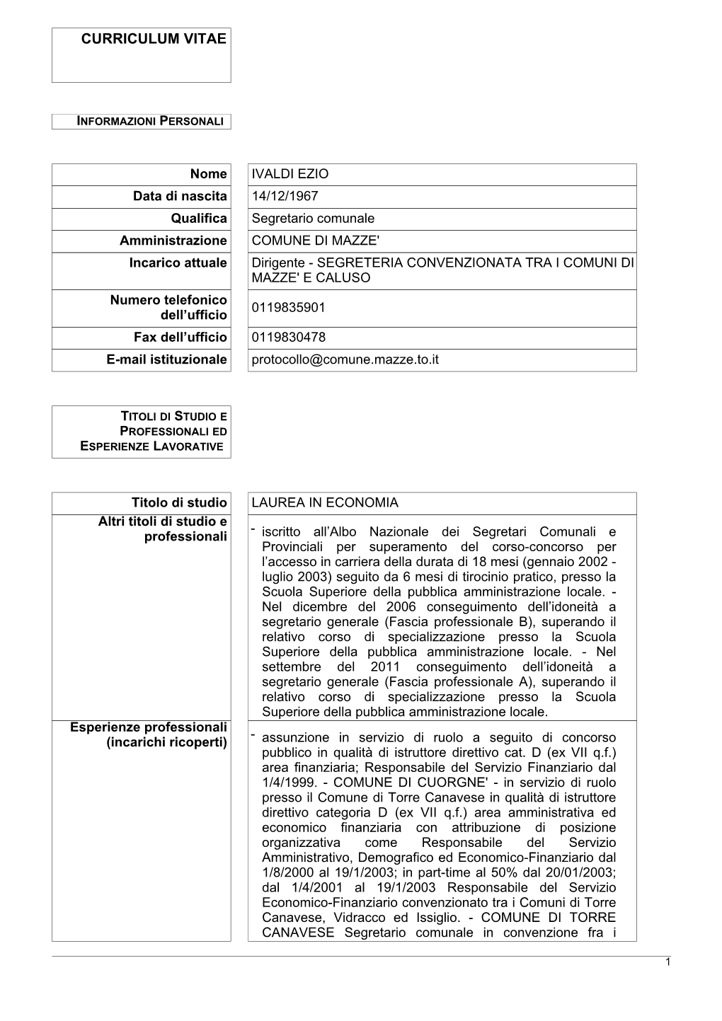 Curriculum Vitae