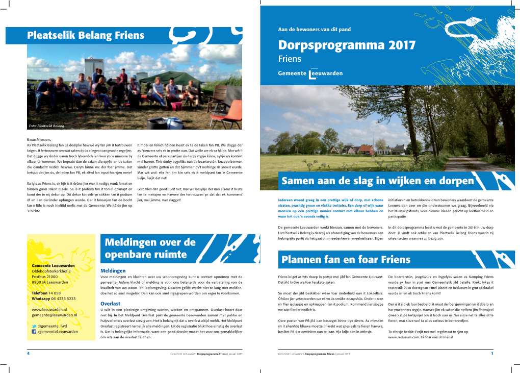 Dorpsprogramma 2017 Friens