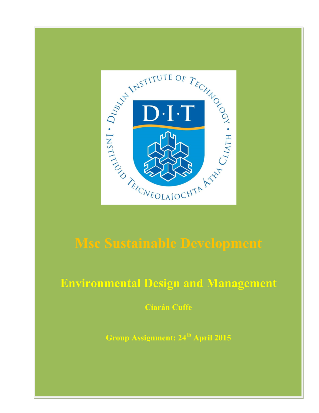 Msc Sustainable Development